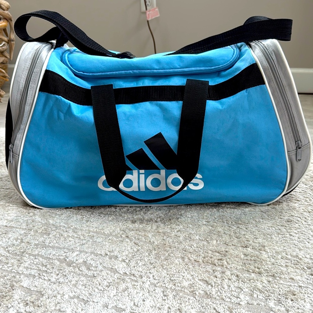 Gently Used Adidas Blue 2 Pocket 2Set Handles- Medium-Size-Heavier Weight Canvas